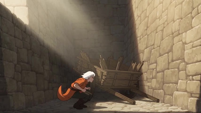 アニメの壁蹴り跳躍｜空中回転と着地の作例